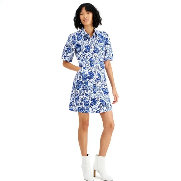 Charter Club Printed Puff-SleeveShirtdress, Created for Macy'sBrand: - Picture 1 of 6